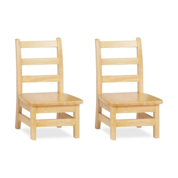 Jonti-Craft KYDZ LADDERBACK CHAIR, 8in SEAT HEIGHT, NATURAL SEAT/NATURAL BACK, NATURAL BASE, 2PK JNT5908JC2 - main